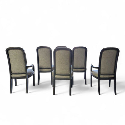 Set of six dining chairs