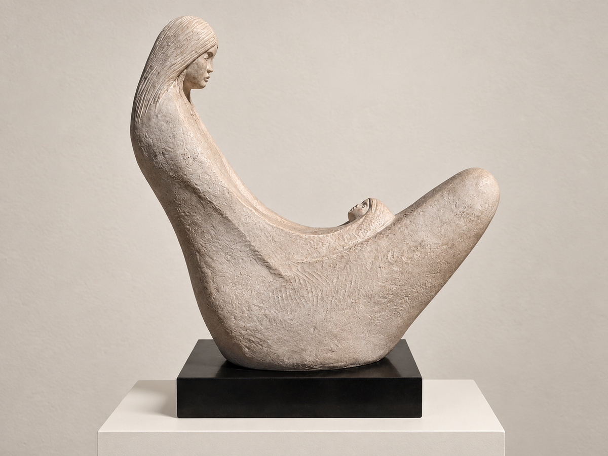 Pamela Pierce for Austin Productions Mother and Child Sculpture — view 4 of 5