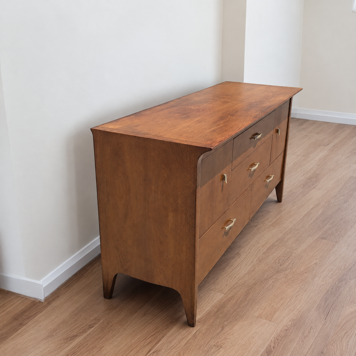 John Van Koert for Drexel “Profile” K37 Buffet – Mid Century Modern Credenza, 60" Wide, Restored Vintage Sideboard — view 3 [CBMEDIA20260920 GvVOBaai6fqAIBzbePcK 03 next10k-GvVOBaai6fqAIBzbePcK-p03-eb6e5748-a14e-497a-9509-32fe8abde2c7.png]