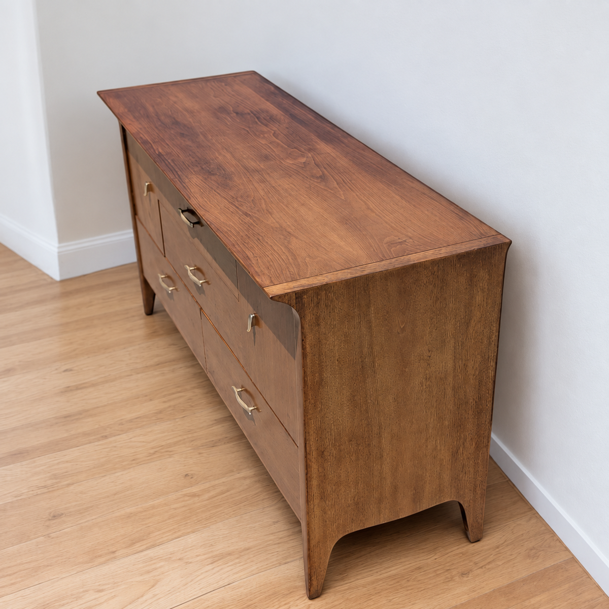 John Van Koert for Drexel “Profile” K37 Buffet – Mid Century Modern Credenza, 60" Wide, Restored Vintage Sideboard — view 4 [CBMEDIA20260920 GvVOBaai6fqAIBzbePcK 04 next10k-GvVOBaai6fqAIBzbePcK-p04-f50d0f13-c264-4fe8-beca-2f1f1083ed34.png]