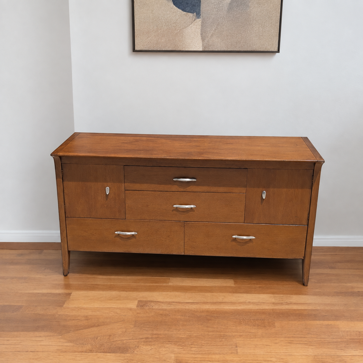 John Van Koert for Drexel “Profile” K37 Buffet – Mid Century Modern Credenza, 60" Wide, Restored Vintage Sideboard — view 5 [CBMEDIA20260920 GvVOBaai6fqAIBzbePcK 05 next10k-GvVOBaai6fqAIBzbePcK-p05-be87dd48-7cf9-4f1c-a3dc-702c1724e5be.png]