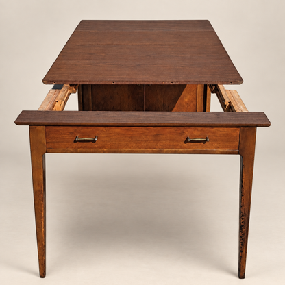 Saginaw Extendomatic Mid-Century Walnut Convertible Dining Table Cabinet — view 4 of 20