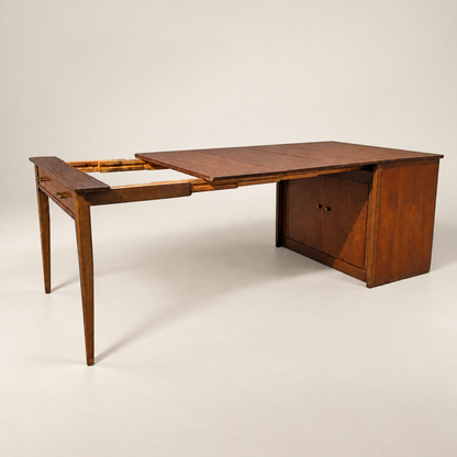 Saginaw Extendomatic Mid-Century Walnut Convertible Dining Table Cabinet — view 6 of 20