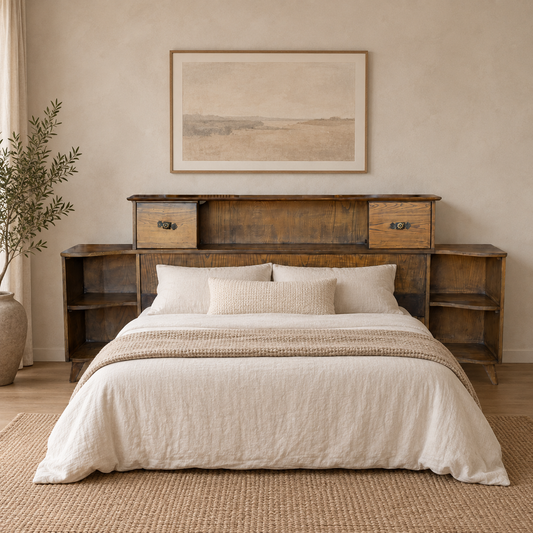 Vintage L.A. Period Furniture Headboard with Integrated Nightstands — view 1 [CBMEDIA20260921O BvI0esrOQTOm3igi0km8 01 next10o-remediation-BvI0esrO-p1-3c54c65a-aaf5-4e0a-bfa9-45df327f72cf.png]