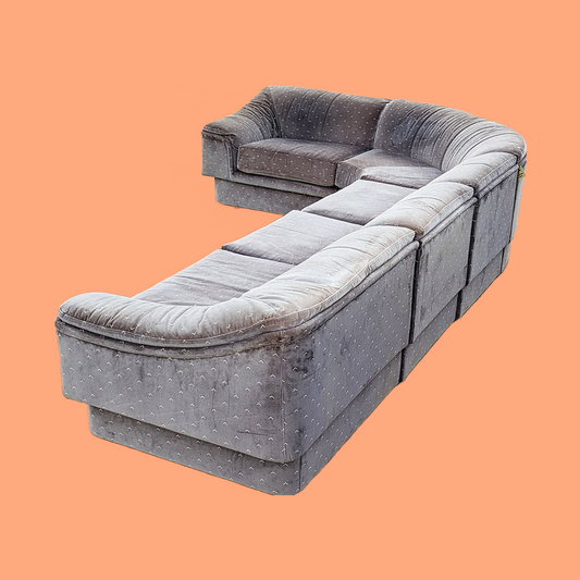 Vintage Postmodern Sectional Sofa by Carson's | 80s | Original Tags Attached | Mid Century | MCM | Unique Couch