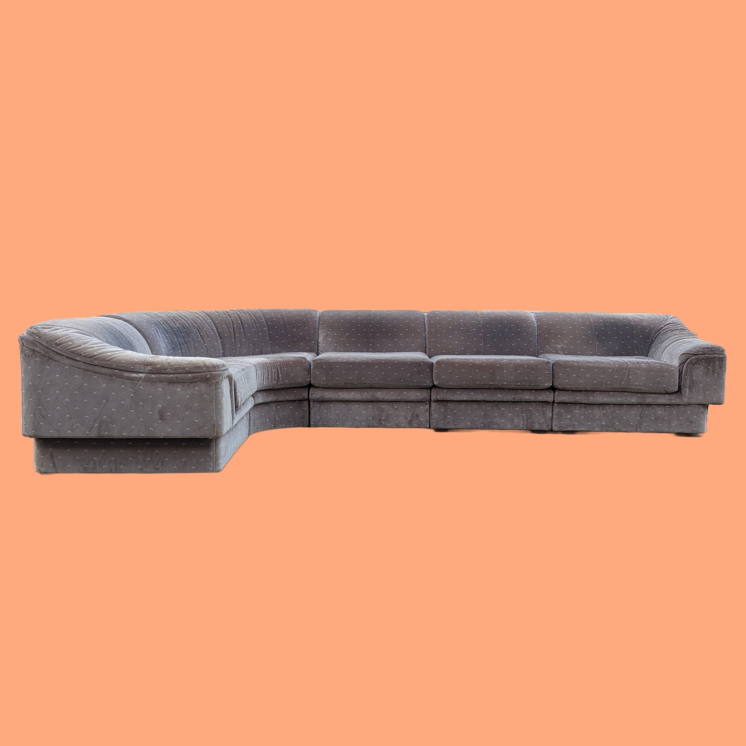 Vintage Postmodern Sectional Sofa by Carson's | 80s | Original Tags Attached | Mid Century | MCM | Unique Couch