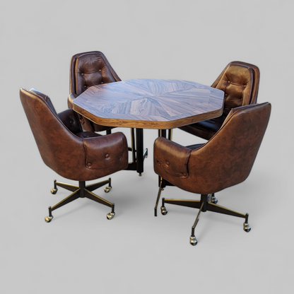 Douglas Furniture Dining Set, Laminate Table, Four Chairs, Kitchen, Dining Room, Mid Century