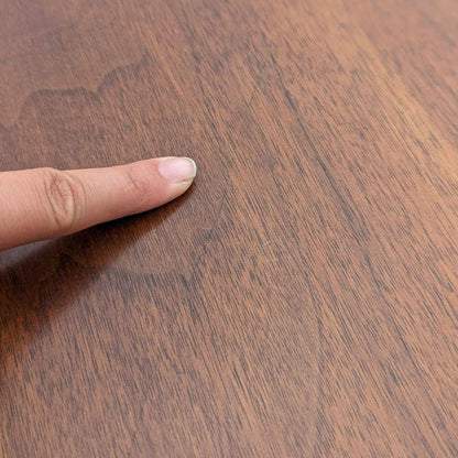 1970s Round Walnut Cabinet End Table with Storage — view 6 of 10