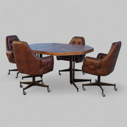 Douglas Furniture Dining Set, Laminate Table, Four Chairs, Kitchen, Dining Room, Mid Century