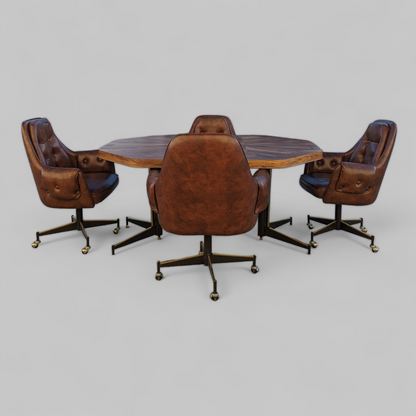 Douglas Furniture Dining Set, Laminate Table, Four Chairs, Kitchen, Dining Room, Mid Century