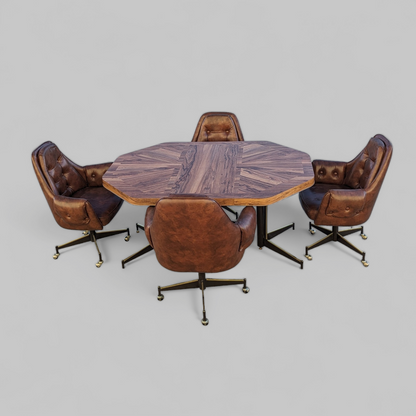 Douglas Furniture Dining Set, Laminate Table, Four Chairs, Kitchen, Dining Room, Mid Century