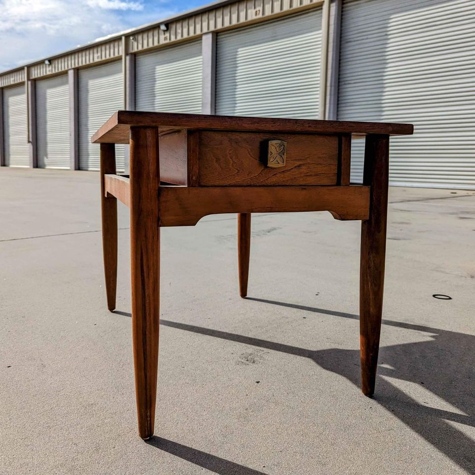 Mid Century Nightstand, End or Side Table, MCM, 60s, Red Lion Table Co, Solid Wood, Retro, bedroom