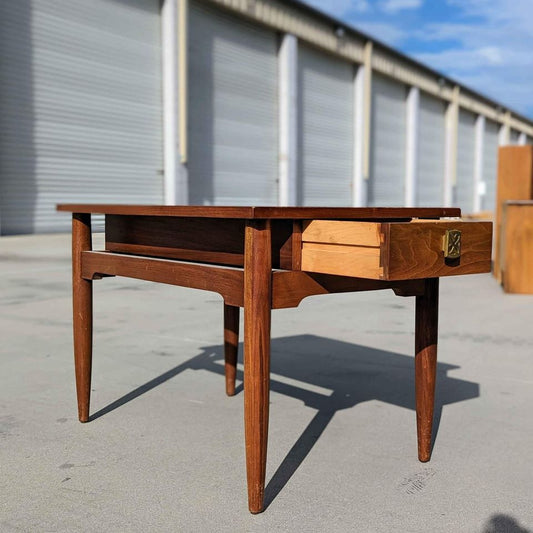 Mid Century Nightstand, End or Side Table, MCM, 60s, Red Lion Table Co, Solid Wood, Retro, bedroom
