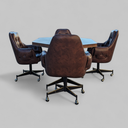 Douglas Furniture Dining Set, Laminate Table, Four Chairs, Kitchen, Dining Room, Mid Century