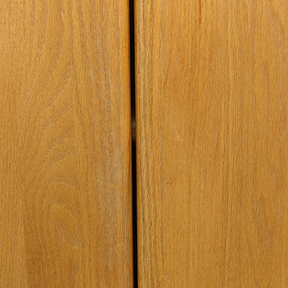 Late-20th-Century Oak Bookcase with Adjustable Shelves — view 13 of 15