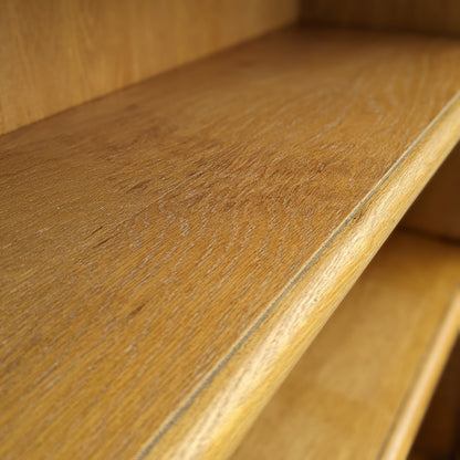 Late-20th-Century Oak Bookcase with Adjustable Shelves — view 10 of 15
