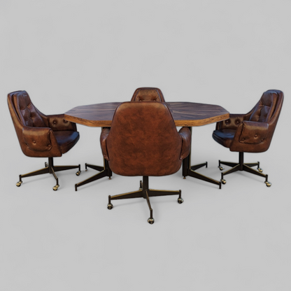 Douglas Furniture Dining Set, Laminate Table, Four Chairs, Kitchen, Dining Room, Mid Century