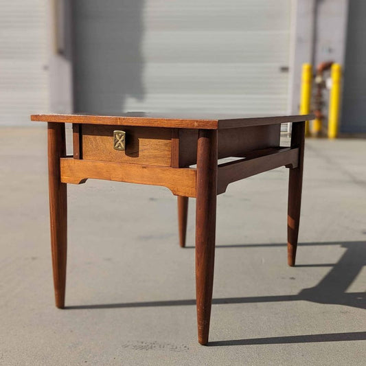 Mid Century Nightstand, End or Side Table, MCM, 60s, Red Lion Table Co, Solid Wood, Retro, bedroom