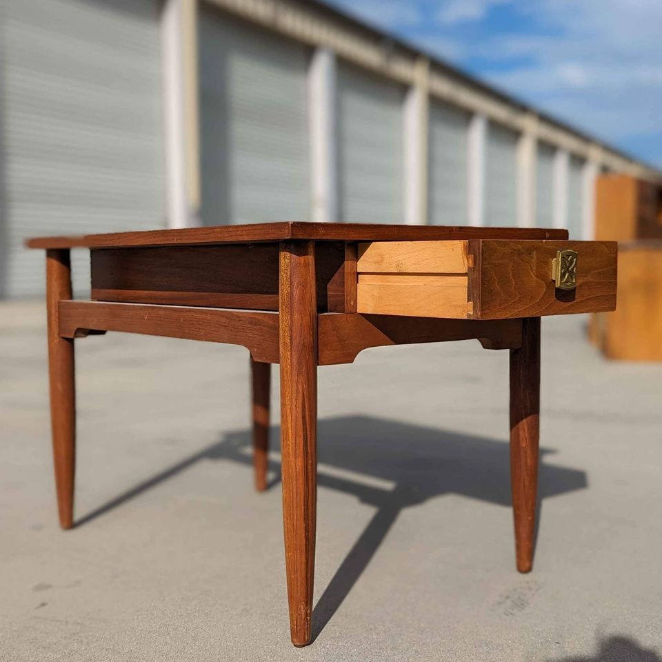 Mid Century Nightstand, End or Side Table, MCM, 60s, Red Lion Table Co, Solid Wood, Retro, bedroom — view 6 of 7