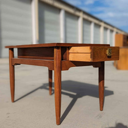 Mid Century Nightstand, End or Side Table, MCM, 60s, Red Lion Table Co, Solid Wood, Retro, bedroom