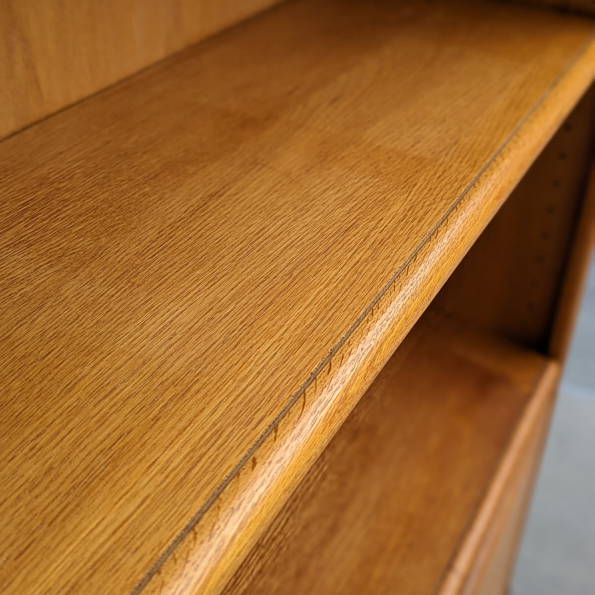 Late-20th-Century Oak Bookcase with Adjustable Shelves — view 8 of 15