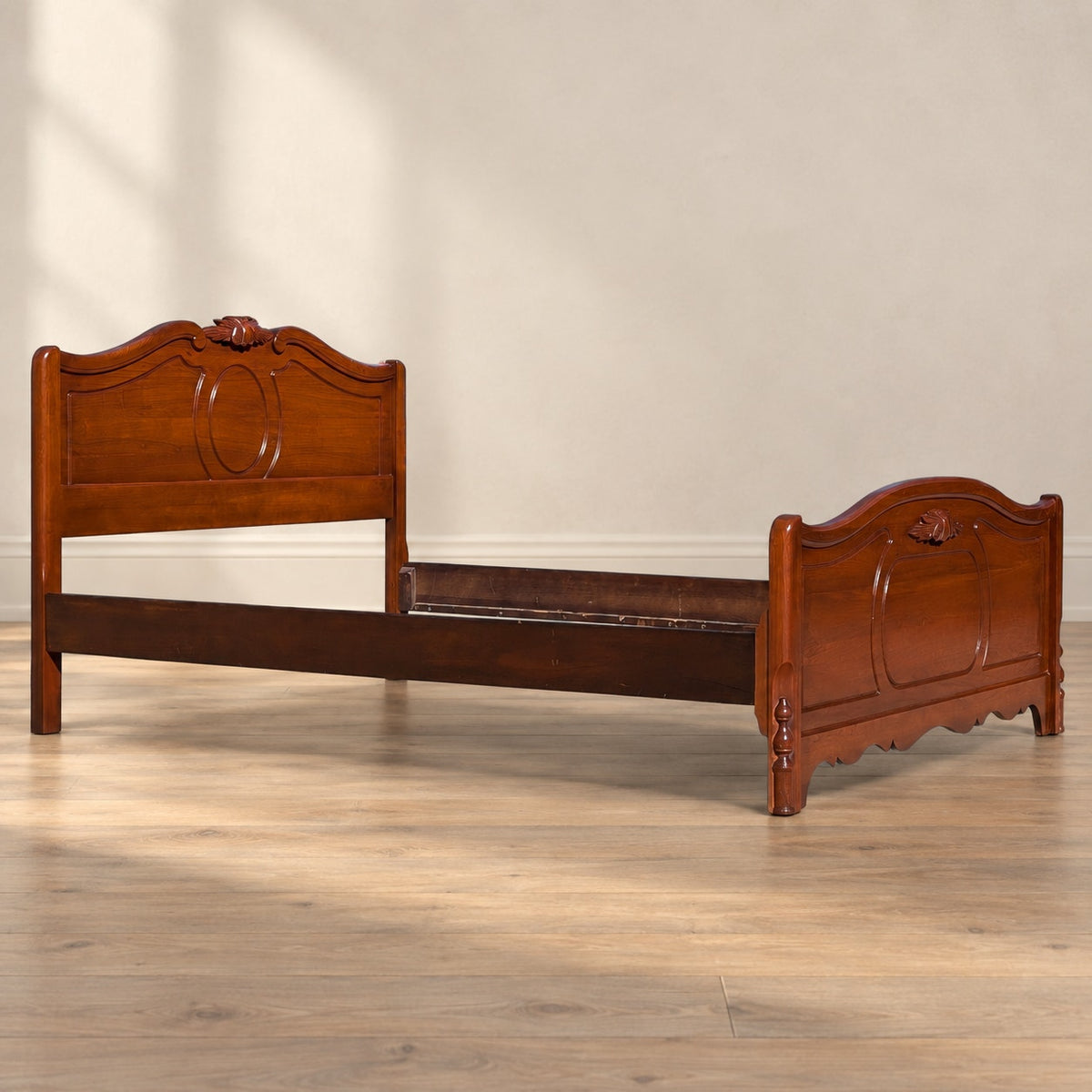 Antique Full-Size Walnut Bed Frame by Abernathy Furniture