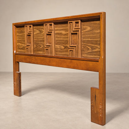1960s Bassett Mid-Century Full-Size Wood Headboard