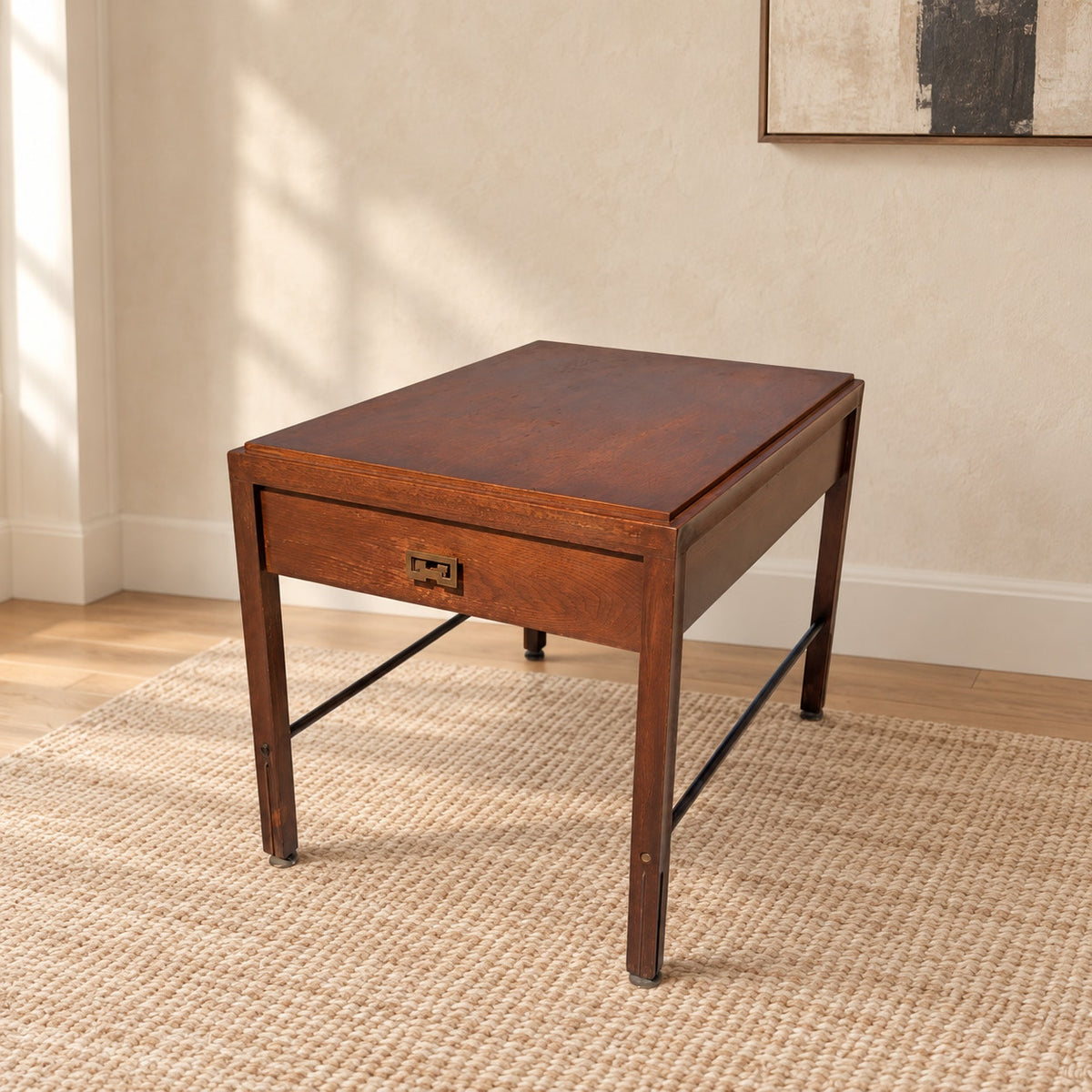 Crown City Table Co. Mid-Century Modern Wood Nightstand / End Table