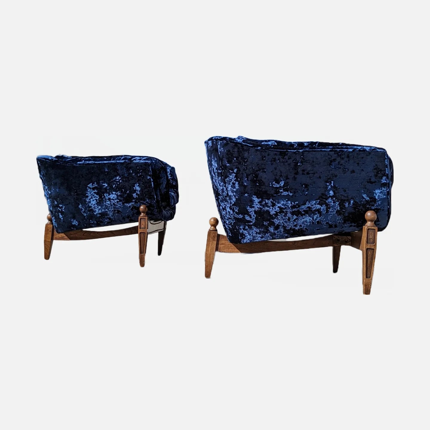 Pair of Mid Century Low Profile Scoop Lounge Chairs by Castro Convertibles | circa 1960s