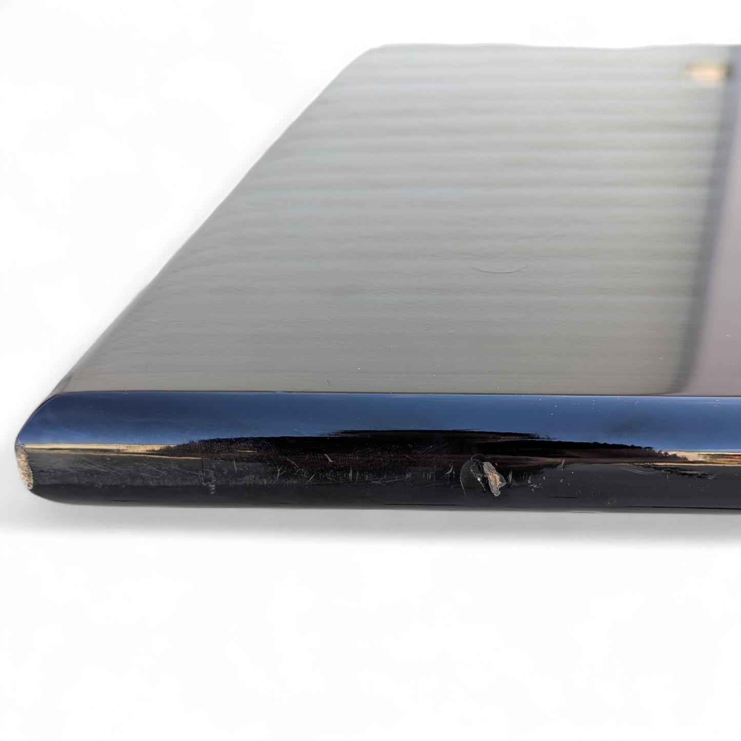 Unique Black Lacquer Postmodern Dining Table | Diagonal Leaf | Italian | MCM | Mid Century