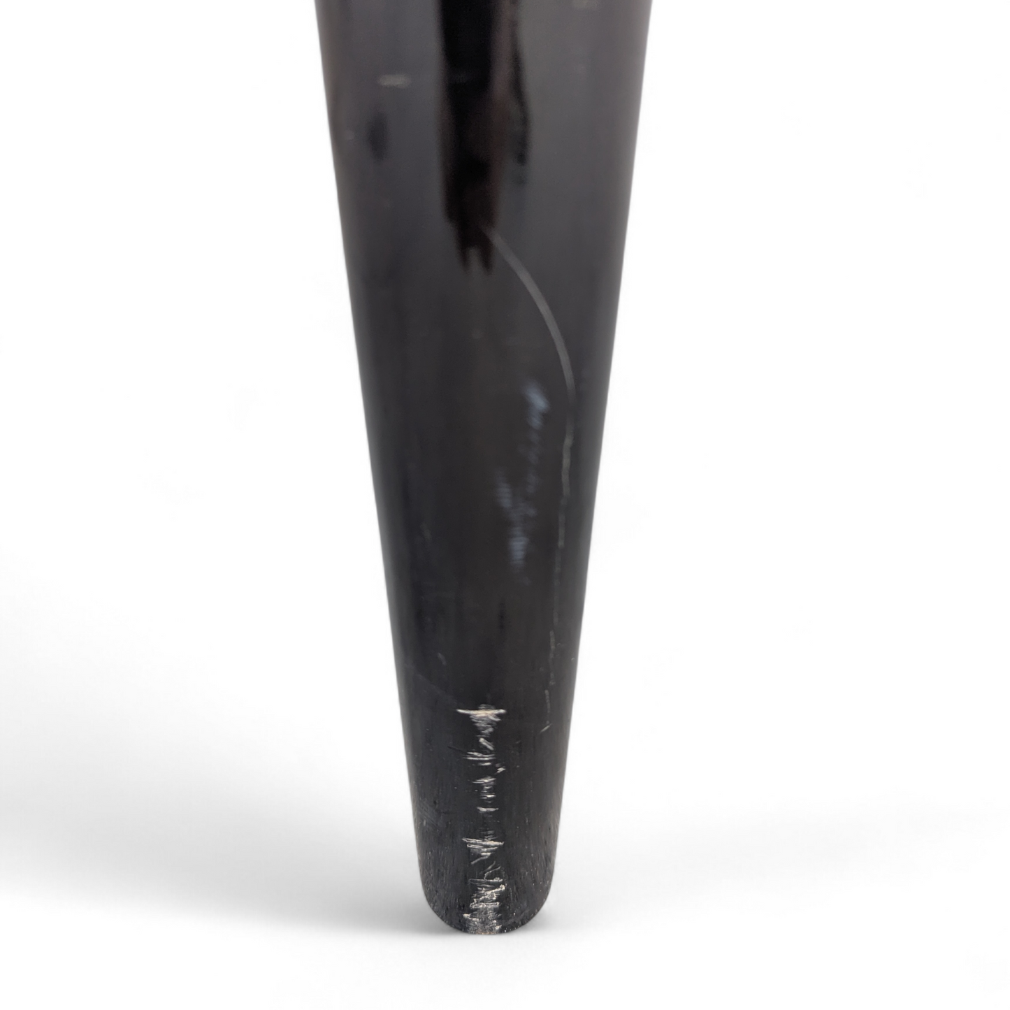 Unique Black Lacquer Postmodern Dining Table | Diagonal Leaf | Italian | MCM | Mid Century