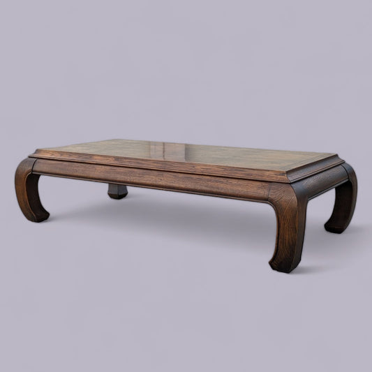 Nice Coffee Table, Vintage, Mid Century, MCM, Burl Wood + Oak, Low Profile, Living Room, Rectangular
