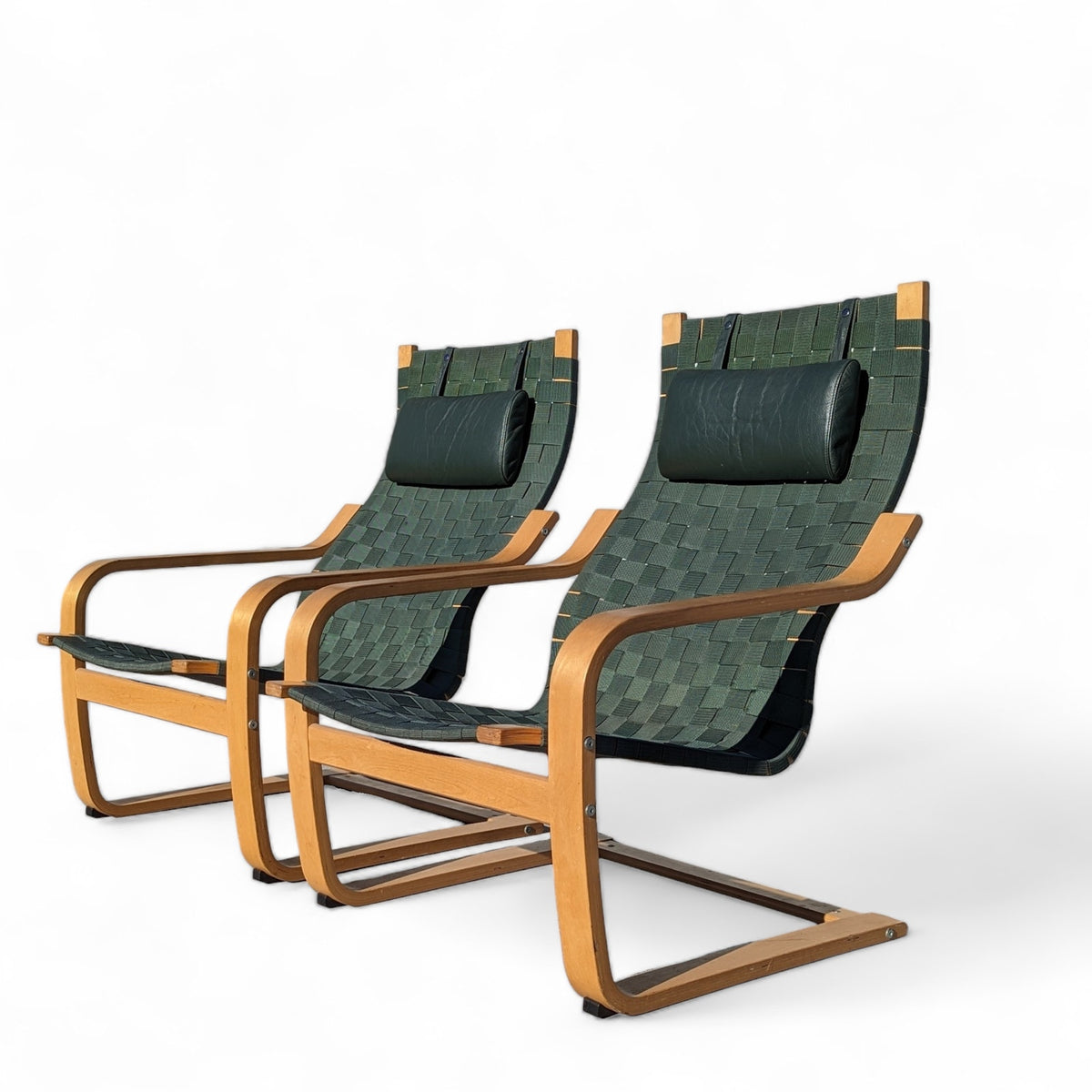 Pair of 1999 Noboru Nakamura for IKEA Aalto Tribute Lounge Chairs