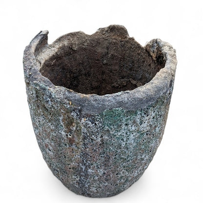 Antique Foundry Crucible Planters – Pair