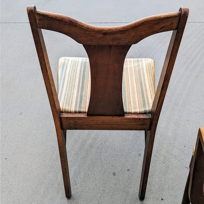 Garrison Furniture Walnut Dining Chairs, Set of Six, Mid-Century