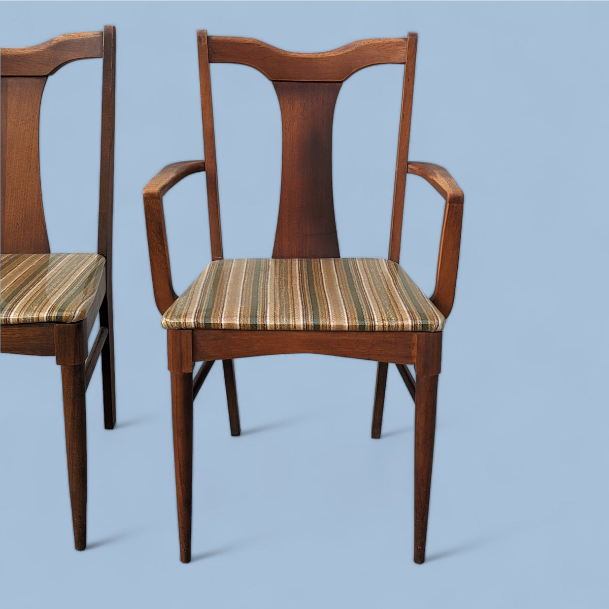 Garrison Furniture Walnut Dining Chairs, Set of Six, Mid-Century — view 7 of 14