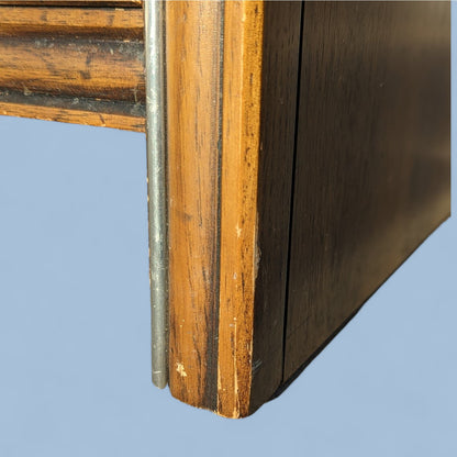 Vintage Oak Nightstands, Chrome Handles, Bedroom End Tables, Mid Century, MCM, Retro, 70s