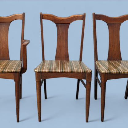 Garrison Furniture Walnut Dining Chairs, Set of Six, Mid-Century