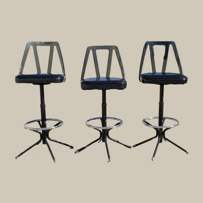 Vintage Barstools by Futura Industries, 1970s, Lucite, Counter Stools, Mid Century, Atomic, Retro