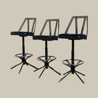 Vintage Barstools by Futura Industries, 1970s, Lucite, Counter Stools, Mid Century, Atomic, Retro
