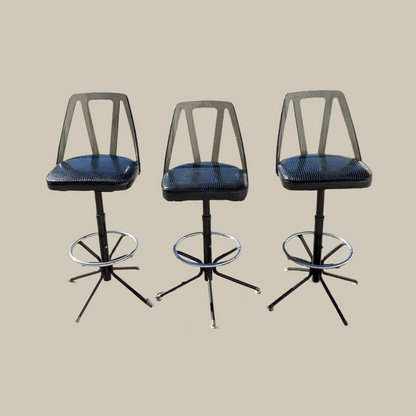 Vintage Barstools by Futura Industries, 1970s, Lucite, Counter Stools, Mid Century, Atomic, Retro