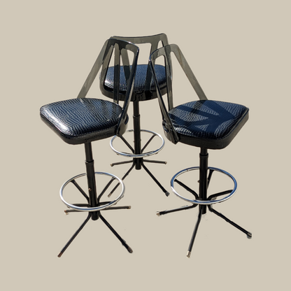 Vintage Barstools by Futura Industries, 1970s, Lucite, Counter Stools, Mid Century, Atomic, Retro