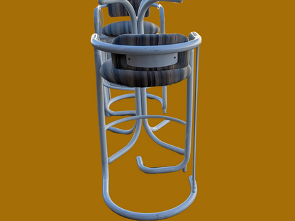 Postmodern Bistro Patio Table + Chair Set | 80s | Tubular