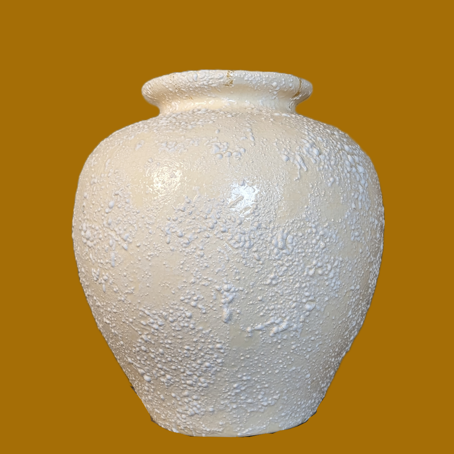 Vintage Postmodern Ceramic Vase, Flower Vase, Large Textured Off White, Home Decor