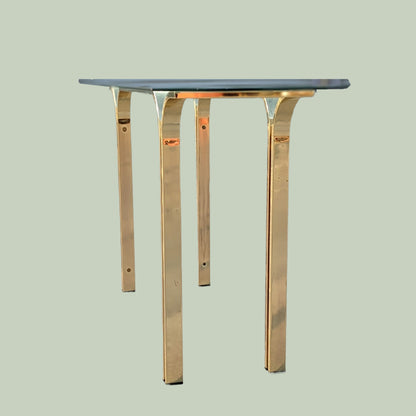 Vintage Brass Glass Entryway Hall Table