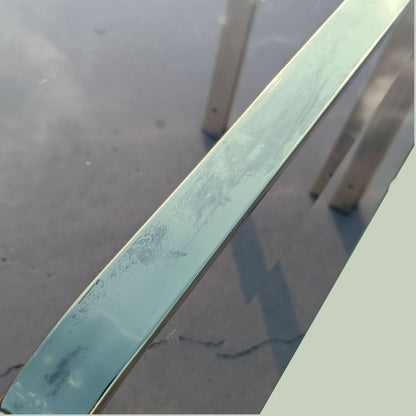 Vintage Brass Glass Entryway Hall Table
